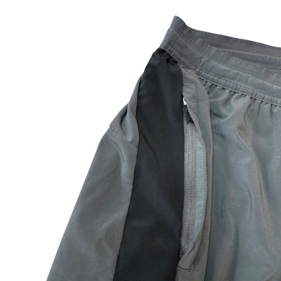 Fourlaps Athletic Running Shorts Lined Training Gym Workout Gray Black Mens XL - Picture 3 of 8